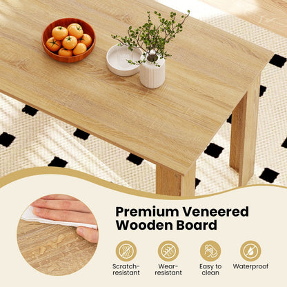 120 CM Dining Table for 4-6 People Wooden Rectangular Table Long Dinner Table