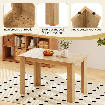 120 CM Dining Table for 4-6 People Wooden Rectangular Table Long Dinner Table