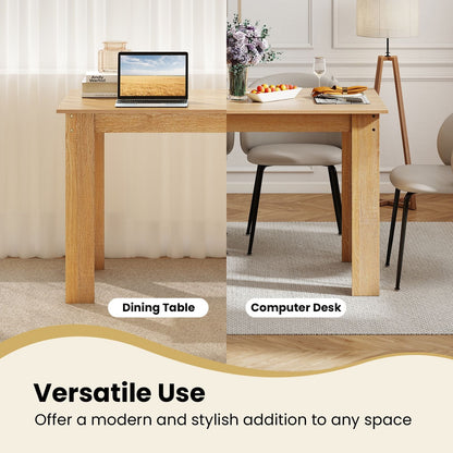 120 CM Dining Table for 4-6 People Wooden Rectangular Table Long Dinner Table