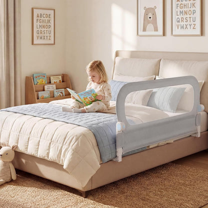 80/120/148/178/198 cm Long Adjustable Baby Bed Rail Guard with Extra Buckle
