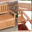 120cm Patio Storage Bench Hardwood Storage Loveseat