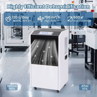 120L Commercial Industrial Dehumidifier for Spaces up to 500㎡