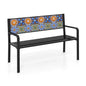 127cm Garden Metal Bench with Curved Seat