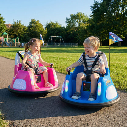 12V Bumper Car for Kids with Remote Control and Lighting Modes