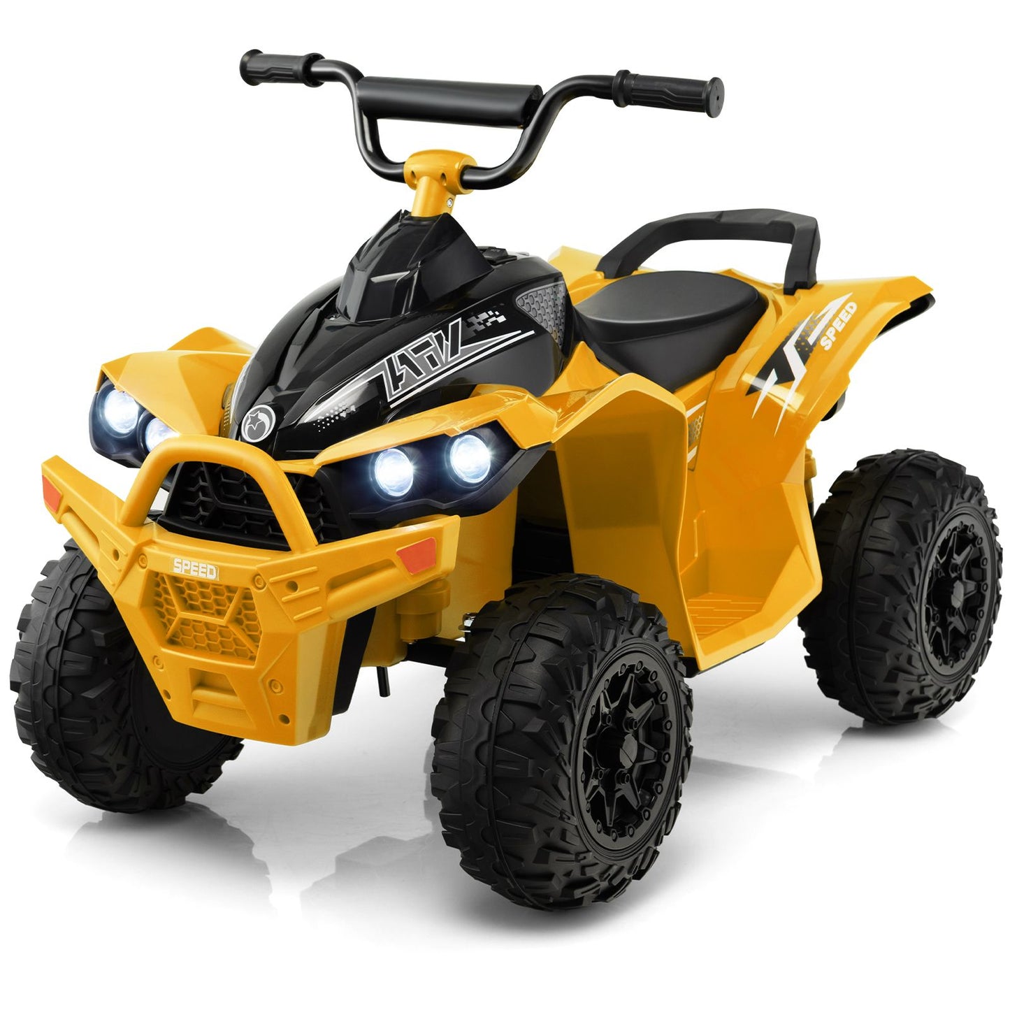 12V Kids Ride On ATV with 2 Speeds and LED Lights