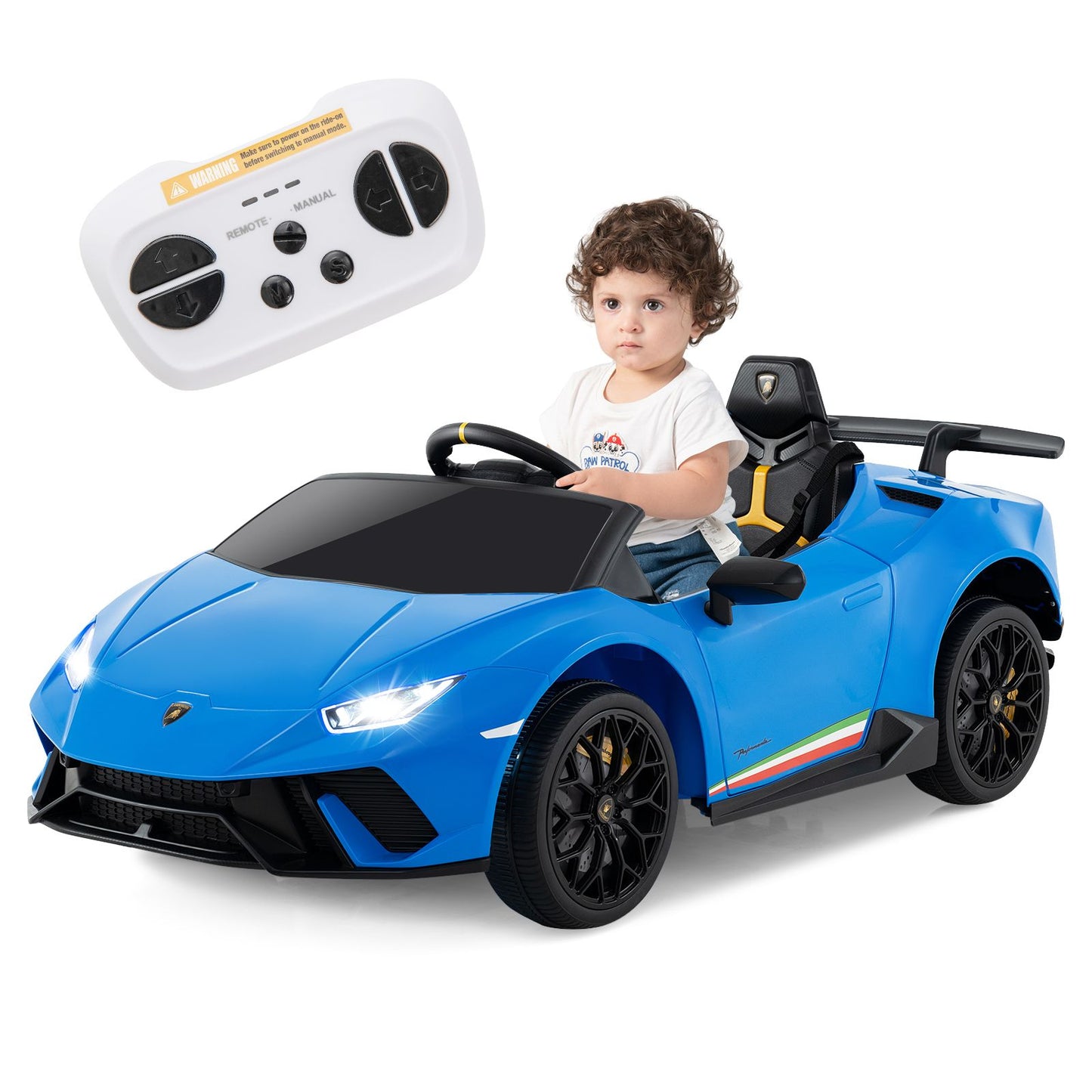 12V Kids Ride on Car Lamborghini with Remote Control and LED Lights