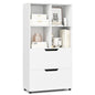 130cm Tall Bookcase, Wooden Cube Bookshelf Storage Cabinet