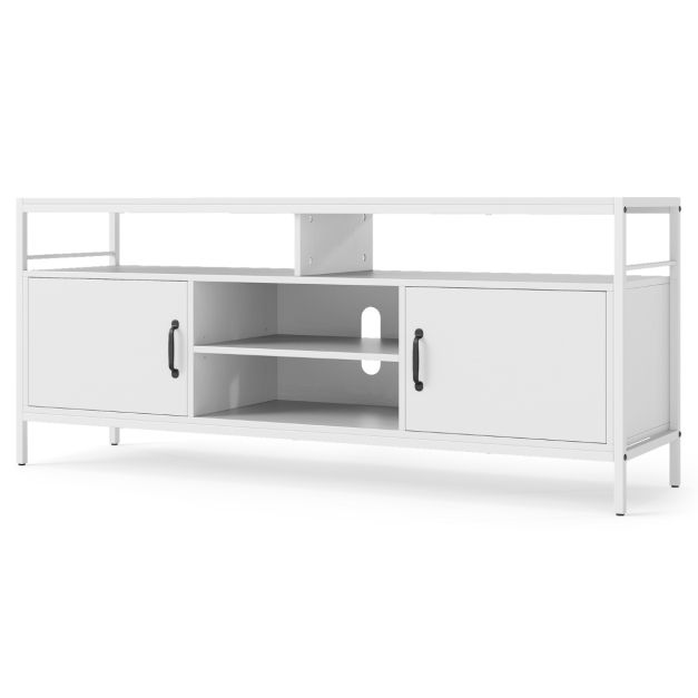 TV Stand for TVs up to 65", Wooden TV Cabinet Media Entertainment Center  for Living Room Bedroom