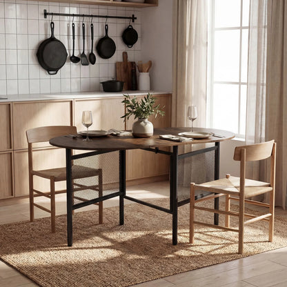 150 CM Folding Dining Table for 6-8 People with Metal Legs