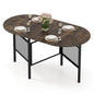 150 CM Folding Dining Table for 6-8 People with Metal Legs
