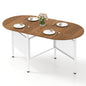 150 CM Folding Dining Table for 6-8 People with Metal Legs