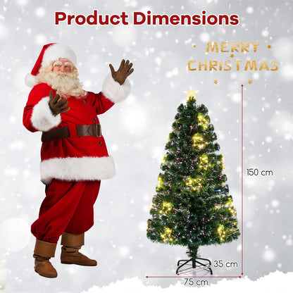 Optical Fiber Christmas Tree Pre-Lit Artificial Xmas Tree