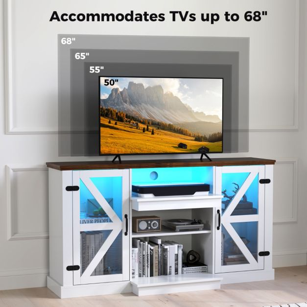150 CM Media Console Table TV Cabinet for TVs up to 68 Inch