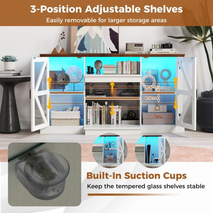 150 CM Media Console Table TV Cabinet for TVs up to 68 Inch