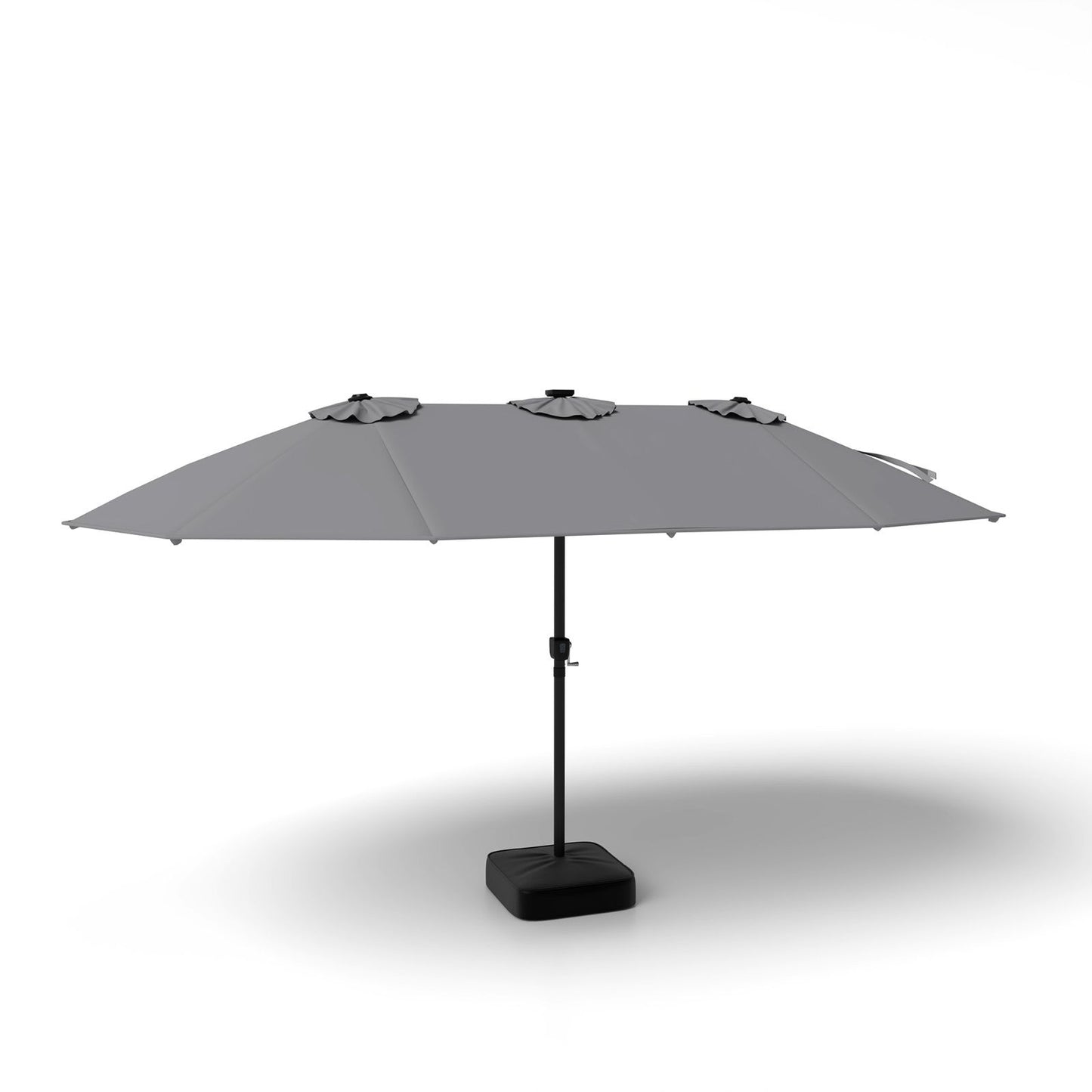 4.4m Double-Sided Parasol, 12 Heavy-Duty Ribs Extra Large Sun Umbrella