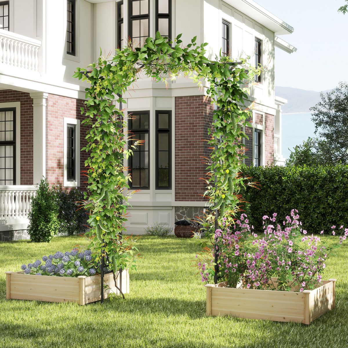 170 x 210 cm Garden Arch Trellis for Climbing Plants