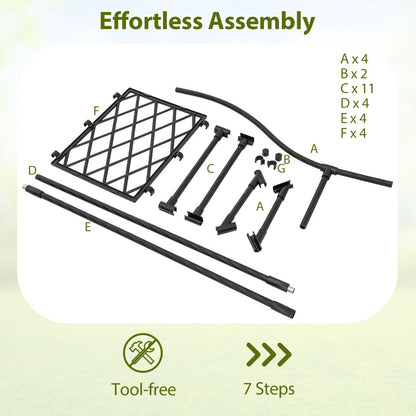 170 x 210 cm Garden Arch Trellis for Climbing Plants