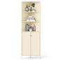 172 CM Tall Corner Cabinet with 5 Shelves and 2 Fluted Doors