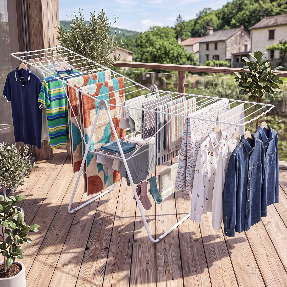 178 cm Clothes Drying Rack with 11-Level Adjustable Height Heavy-duty Metal Laundry Rack