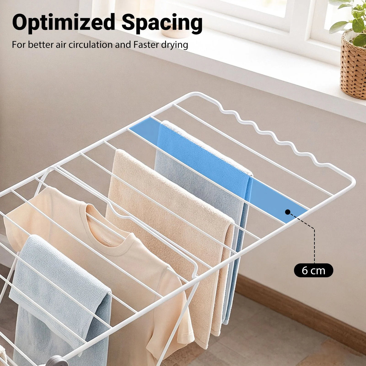 178 cm Clothes Drying Rack with 11-Level Adjustable Height Heavy-duty Metal Laundry Rack