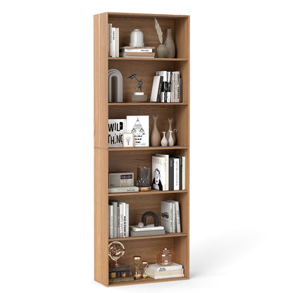 60 x 24 x 178 cm Floor Standing Book Storage Organizer with 2 Anti-tipping Kits