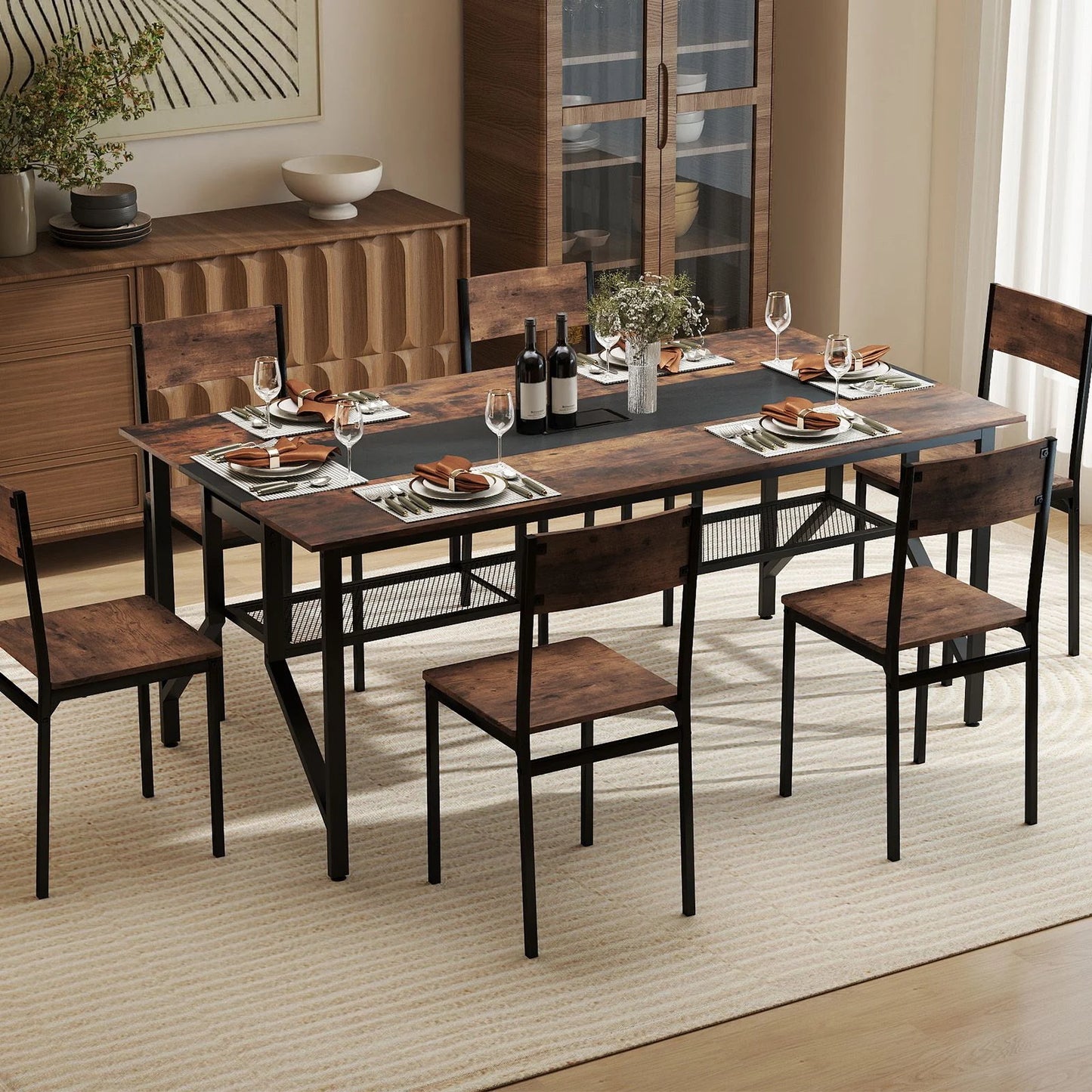 180 CM Conference Table Large Meeting Table for 6-8 People