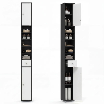 180CM Tall Freestanding Bathroom Cabinet with 2 Doors and 1 Drawer