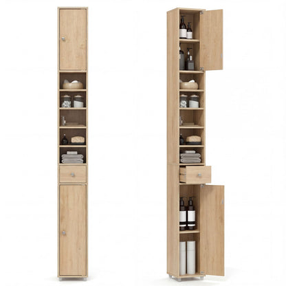 180CM Tall Freestanding Bathroom Cabinet with 2 Doors and 1 Drawer