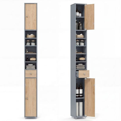 180CM Tall Freestanding Bathroom Cabinet with 2 Doors and 1 Drawer