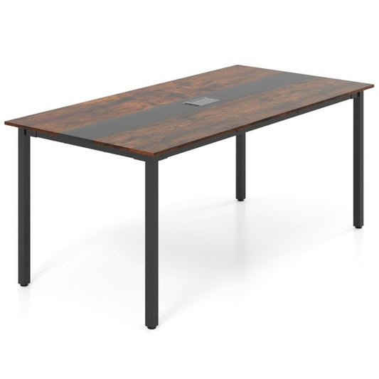 180 CM Conference Room Table with Cable Grommet for Office