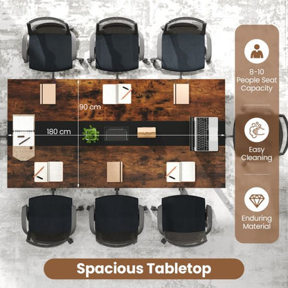 180 CM Conference Room Table with Cable Grommet for Office
