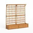 183 cm Tall Large Raised Garden Bed with Lattice Trellis Hanging Roof