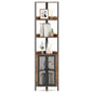 6-Tier Corner Shelf 170CM Tall Corner Bookshelf with Cabinet