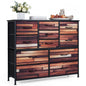 11/14-Drawer Dresser Tall Storage Chest with Metal Frame