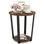 2-Tier Accent Side Table with Open Shelf