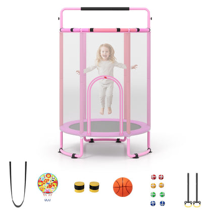 55”/61” Kids Trampoline, 6 in 1 Toddler Trampolines