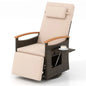 Outdoor 360° Swivel Rattan Recliner Chair with Adjustable Backrest and Footrest