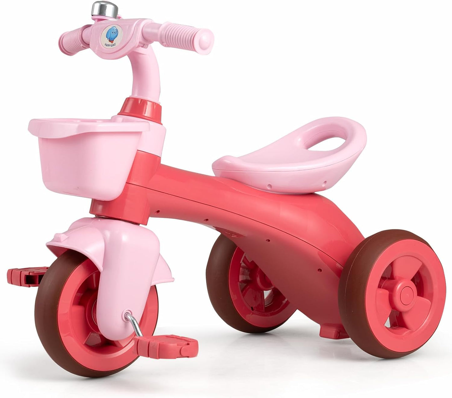 Kids Tricycle, Toddler Trike with Limited Steering, Ergonomic Seat, Bell