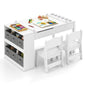 2-in-1 Kids Art Table and Easel Set with Chairs and Liftable Tabletop
