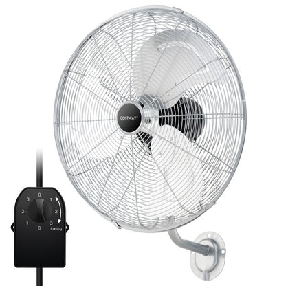 20 Inch Heavy Duty Metal Wall Mount Fan with 3 Fan Speeds