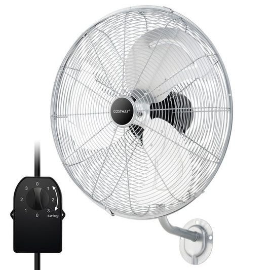 20 Inch Heavy Duty Metal Wall Mount Fan with 3 Fan Speeds