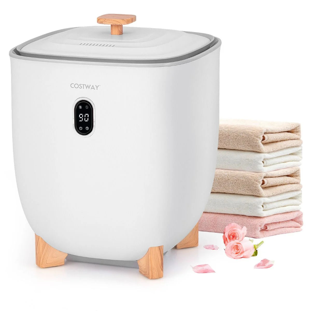 20/35L Large Towel Warmer Bucket with PTC Heater and Fragrant Disc Holder