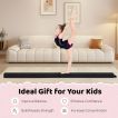 210 CM Folding Balance Beam with Removable Suede Cover and Non-slip Bottom