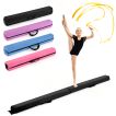 210 CM Folding Balance Beam with Removable Suede Cover and Non-slip Bottom