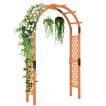 235 cm Wooden Garden Arbor Solid Wood Trellis for Climbing Plants