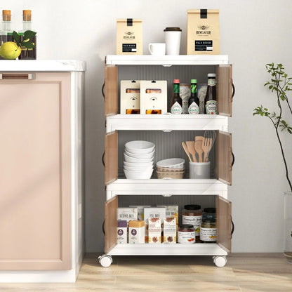 25.5 Gal Storage Bins with Magnetic Doors and Lockable Casters