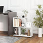 Wooden Bookshelf, 2-tier Irregular Display Shelf