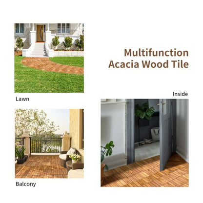 27 PCS Interlocking Patio Deck Tile for Outdoor and Indoor Patio Garden Balcony