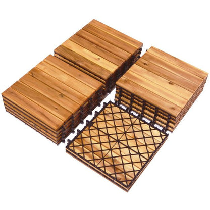 27 PCS Interlocking Patio Deck Tile for Outdoor and Indoor Patio Garden Balcony