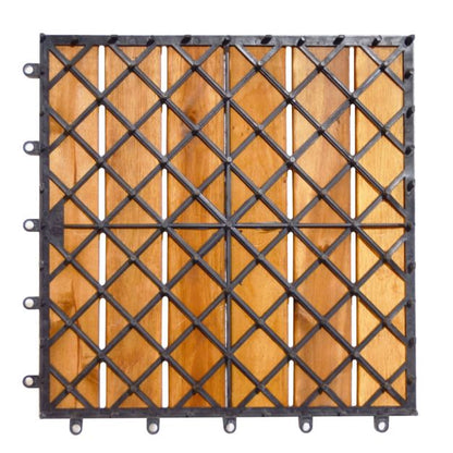 27 PCS Interlocking Patio Deck Tile for Outdoor and Indoor Patio Garden Balcony
